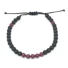 Pulsera Negra Mate y Swarovski