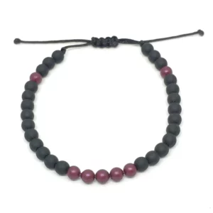 Pulsera Negra Mate y Swarovski