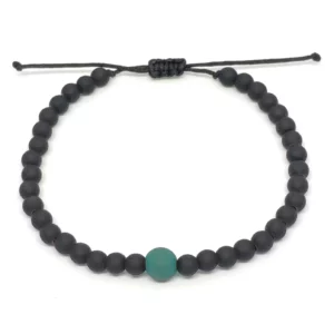 Pulsera Hombre Hematite Mate Azul