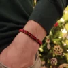 Pulsera Hombre Negra y Roja - Imagen 2
