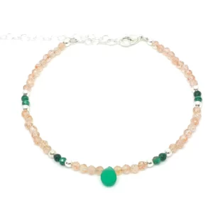 Pulsera Piedra Sol y Malaquita