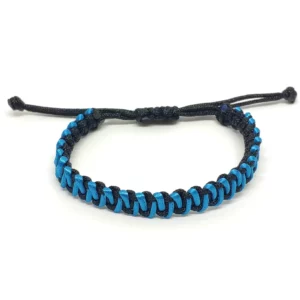 Pulsera Trenzada Negra y Azul