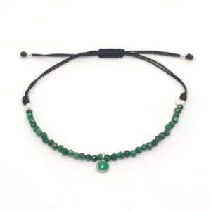 Pulsera Malaquita Hilo