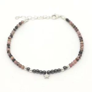 Pulsera Rodonita Hematite