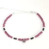 Pulsera Rodolita Espinela Circonita Negra