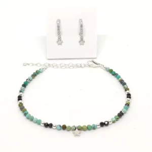Pack pulsera y pendiente circonita estrella