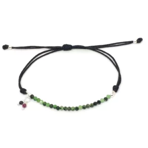 Pulsera Zoisita Rubí Hilo