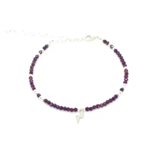 Pulsera Hematita Lila
