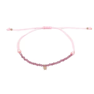 Pulsera Turmalina y Estrella Oro Rosa