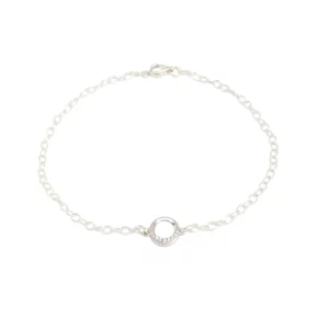 Pulsera Cadena Circonita Rosa