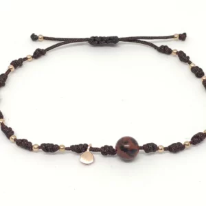 Pulsera Nudos Plata Bañada en Oro Rosa