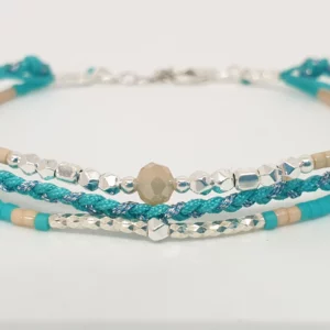 Pulsera Azul Triple